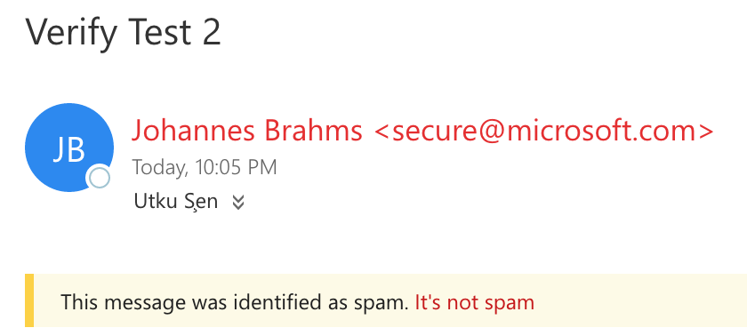 spam from my outlook 365